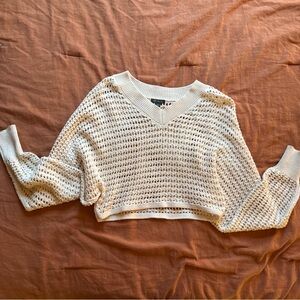 Universal Thread Cream Knit V-Neck Sweater